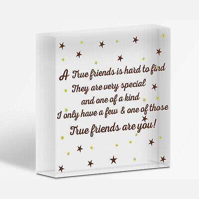 True Friend Wooden Special Friendship Gift For Women Thank You Gift Keepsake