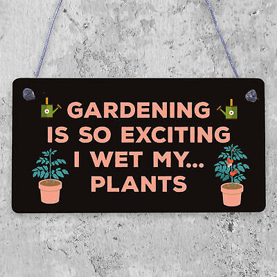 Funny Garden Signs I WET MY PLANTS Summerhouse Garden Shed Sign Outdoor Plaque