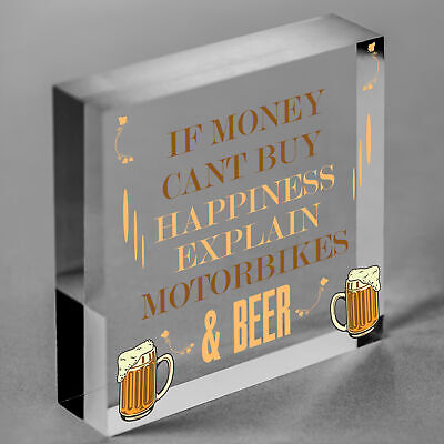 Biker Themed Gift For Road Biker Beer Plaque Dad Grandad Uncle Son Gifts For Him