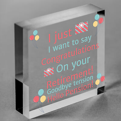 Funny Retirement Gifts for Him Her Heart Colleague Leaving Gift Friend Plaque