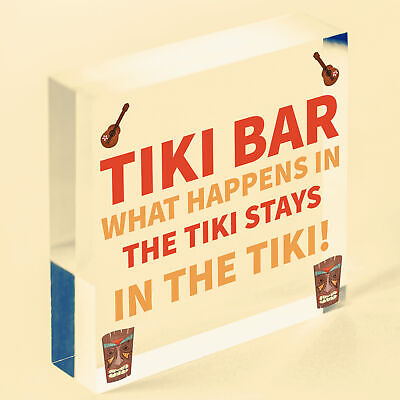 Funny Tiki Bar Decor Sign For Home Garden Bar Hanging Man Cave Cocktail Bar