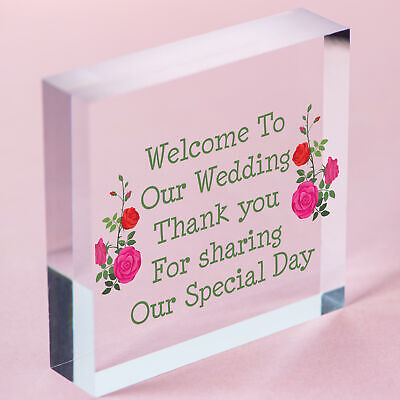 Welcome To Our Wedding Sign And Plaque Standing Table Plaque Wedding Decoration