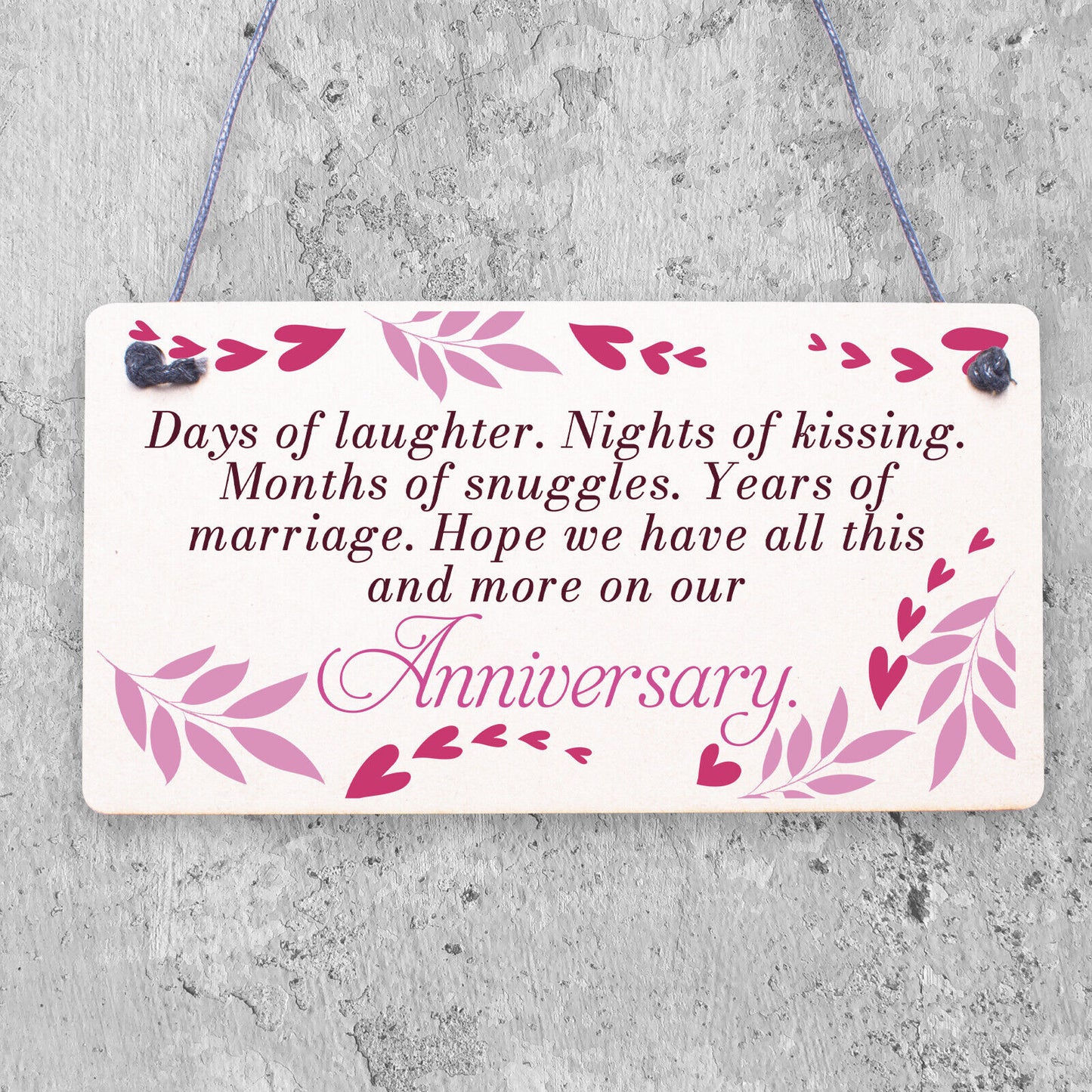 5th Wedding Anniversary Plaque Five Year Anniversary Gift For Her Husband Wife