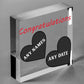 Congratulations Couple Wedding Engagement Gift Hanging Plaque Cute Love Sign