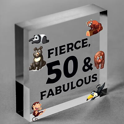 50 And Fabulous Gift 50 Birthday Decorations 50th Birthday Present For Women Men