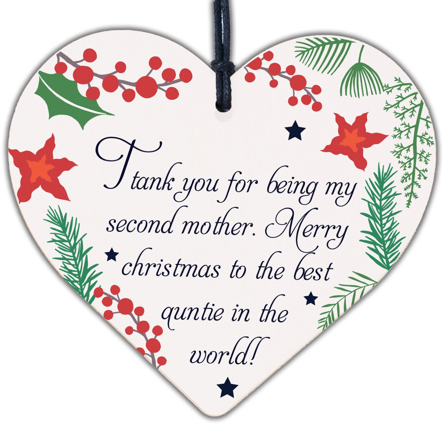 Thank you Step Mum Special Message Hanging Wooden Heart