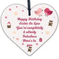 Birthday Sister In Law Gift Plaque Friendship Gift Handmade Wooden Heart Sign