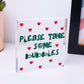 Please Take Some Bubbles Hanging Cute Wedding Table Plaque Decoration Gift Sign