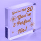 30th Birthday Funny Gifts For Men Women Brother Sister Friend Wooden Heart Sign