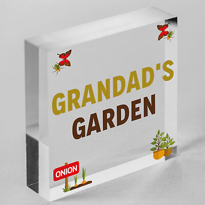 Grandads Garden Hanging Summer House Shed Sign Dad Birthday Gifts For Grandad