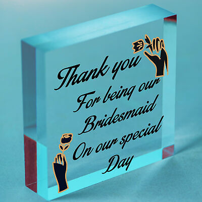 Thank You Wedding Gift Bridesmaid Gifts From Bride Groom