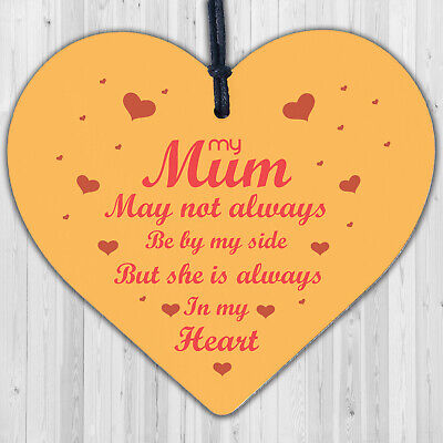 Mum Mother Memorial Plaques In Memory Wooden Heart Memorial Christmas Ornament