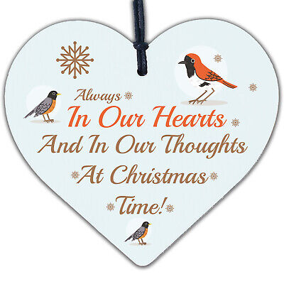 Always In Our Hearts ENGRAVED Memorial Gift Mum Dad Nan Christmas Tree Decor