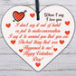 Soulmate I Love You Hanging Wooden Heart Valentines Day Gift Husband Wife Sign