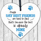 Best Friends Hard To Find Wooden Heart Friendship Plaque Birthday Thank You Gift