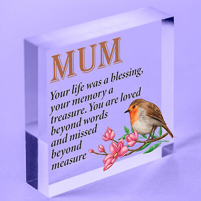 Personalised Those We Love Don't Go Away Robin Memorial Remembrance Mum ANY Name