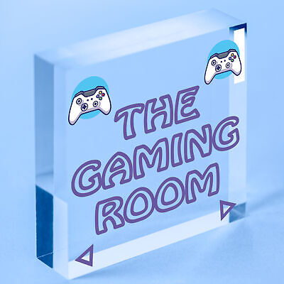 GAMING ROOM Sign Neon Effect Hanging Games Room Man Cave Bedroom Sign