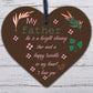 Dad Father Memorial Hanging Wood Heart Remembrance Plaque Keepsake Gift For Dad