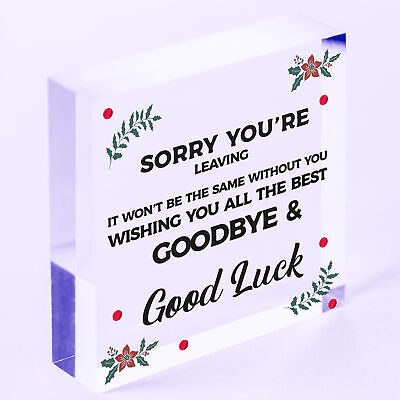 Sorry You're Leaving Wooden Hanging Heart Cute Funny Work Colleague Leaving Gift