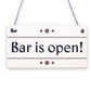 BAR OPEN Sign Beer Vodka Plaque Garden Shed Pub Man Cave Sign Friendship GifT