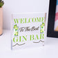 Best Gin Bar Sign Shabby Chic Home Bar Garden Summerhouse Sign Alcohol Gift