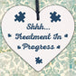 Shhh Treatment In Progress - Hanging Heart Door Sign For Home Beauty Salon