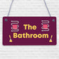 THE BATHROOM' Shabby Chic Door Sign Plaque Sign for Toilet or Bathroom The Loo