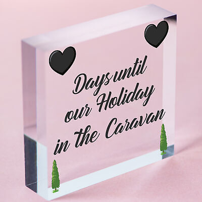 CHALKBOARD Countdown To Caravan Holiday Caravan Sign Funny Novelty Caravan Gift