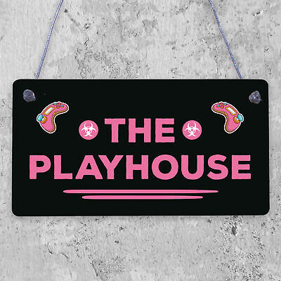 Child's Playhouse Sign Door Wall Plaque Son Daughter Birthday Gift Home Decor