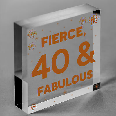 40 And Fabulous Gift 40 Birthday Decorations 40th Birthday Present For Women Men