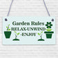 Garden Sign Plaque Hanging Outdoor Sign For Summerhouse Shed Decking Home Gift