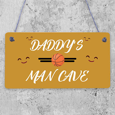 Dad Daddy's Man Cave Signs Football Shed Sign Door Wall Plaque Grandad Sign Gift