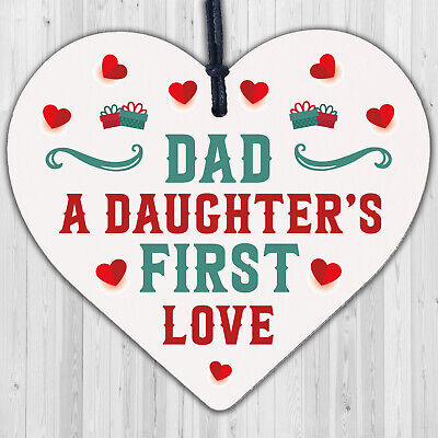 Dad Daughters First Love Gift Wood Keyring Dad Gifts From Daughter Fathers Day