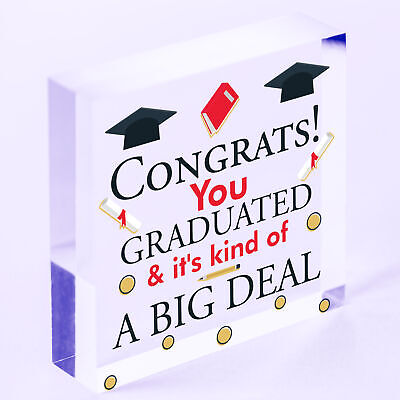 Big Deal Graduation Wooden Heart Keepsake Gift Congratulations Party Decorations