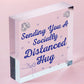 Socially Distanced Hug Gift Engraved Heart Special Gift For Friend Lockdown