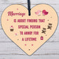 Wedding Marriage Anniversary Gift Wooden Heart Wall Plaque Husband Wife Present