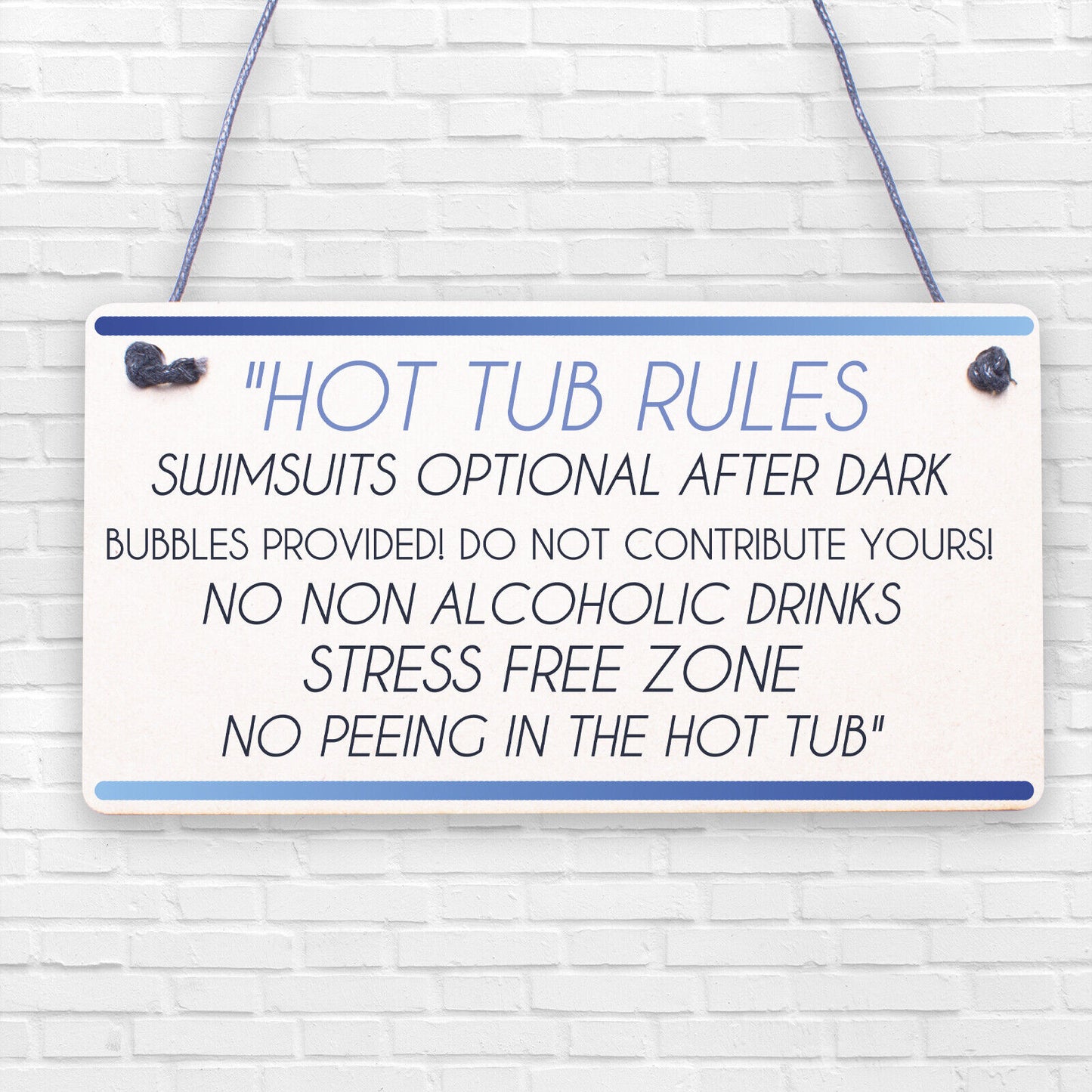 HOT TUB RULES Sign Hot Tub Signs And Plaques Shed Sign Summer House Plaque