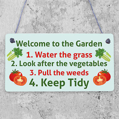 Garden Sign Welcome Plaque Shed Summer House Sign Gardening Nan Mum Gift