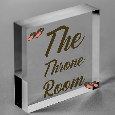 The Throne Room Toilet Bathroom Plaque Shabby Chic Ladies Gents Sign Funny Gift