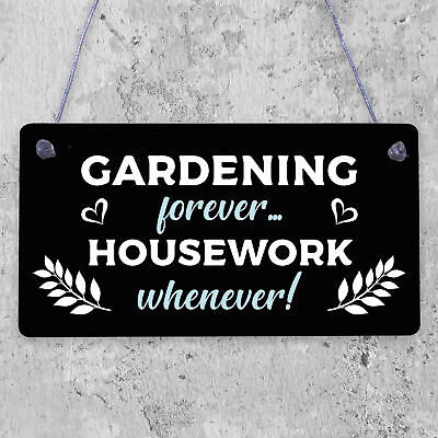 Gardening Forever SummerHouse Sign Garden Shed Mum Nan Beautiful Home Gift