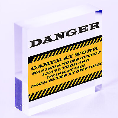 Funny Gaming Warning Sign Novelty Gaming Gifts For Boys Gamer Birthday Present