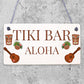 Tiki Bar Aloha Hanging Garden Sign Home Bar Plaque Alcohol Gift Friendship Gift