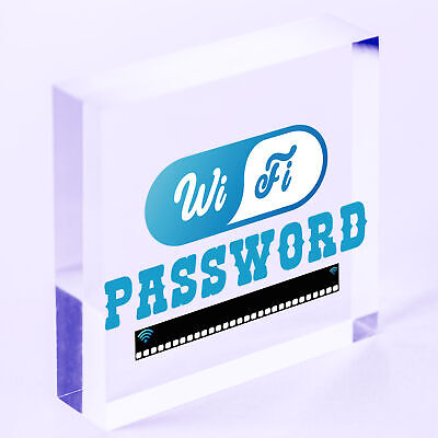 Wifi Password Chalkboard House Warming Gift Hanging Plaque Home Internet Sign