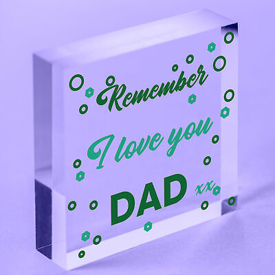 Remember I Love You Dad Wood Heart Gift For Fathers Day Birthday Keepsake