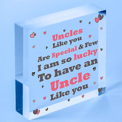 UNCLE Birthday Christmas Gift Wooden Heart Plaque DAD Brother Thank You Gift