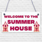 Summer House Home Decor Hanging Plaque Wooden Garden Sign Gift For Women