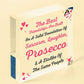 Best Friendships Foundation Is Prosecco Wooden Hanging Heart Novelty Plaque Gift