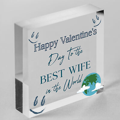 Valentines Gifts For Wife Hanging Engraved Heart LOVE Gift For Her Keepsake