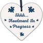 Shhh Treatment In Progress - Hanging Heart Door Sign For Home Beauty Salon