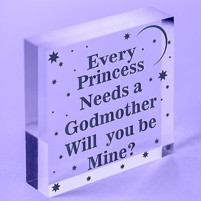 Will You Be My Godmother Plaque Godmother Wood Heart Godmother Asking Request